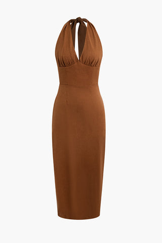 Priscilla Halter Midi Dress