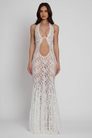 Amalie Lace Bustier Maxi Dress