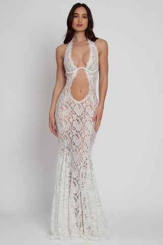 Amalie Lace Bustier Maxi Dress