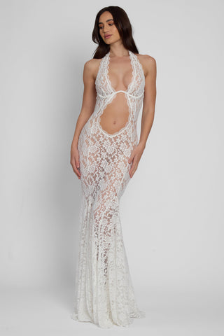 Amalie Lace Bustier Maxi Dress