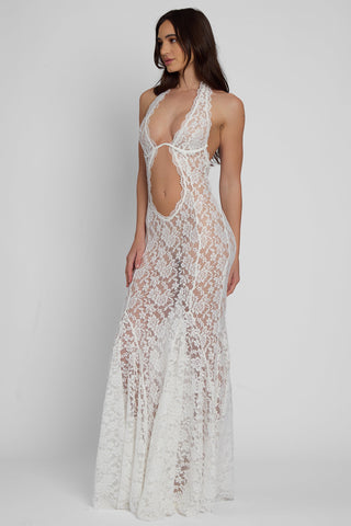 Amalie Lace Bustier Maxi Dress