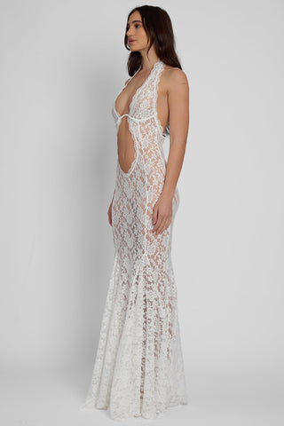 Amalie Lace Bustier Maxi Dress