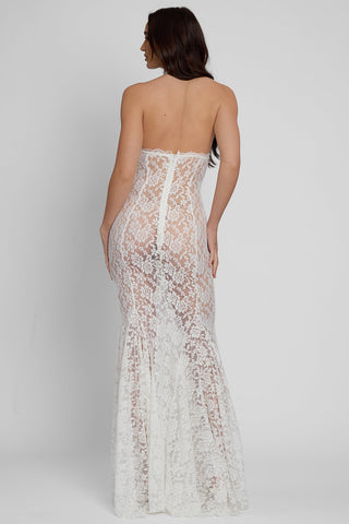 Amalie Lace Bustier Maxi Dress