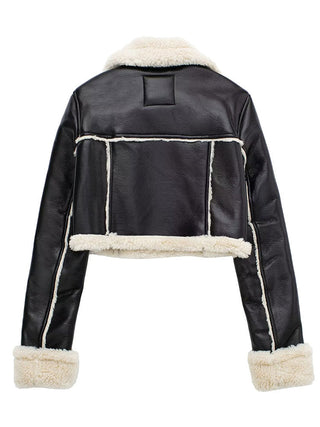 Aria Cropped Shearling Jacket