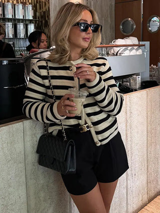 Jackie Striped Cardigan