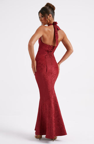 Nikki Halter Neck Maxi Dress