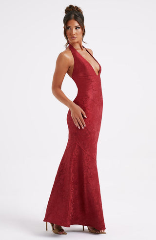 Nikki Halter Neck Maxi Dress